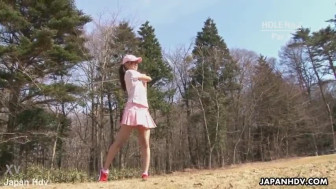 On hole three she gets a penis sucking penalty
