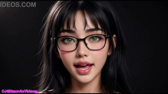 Beautiful oriental skanks show her tongue for you, Ai animation

