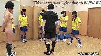 Oriental students getting toy banged during gym
